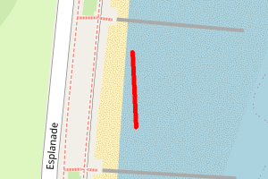 A map showing the Aberdeen North N5 beach stretch plotted on it