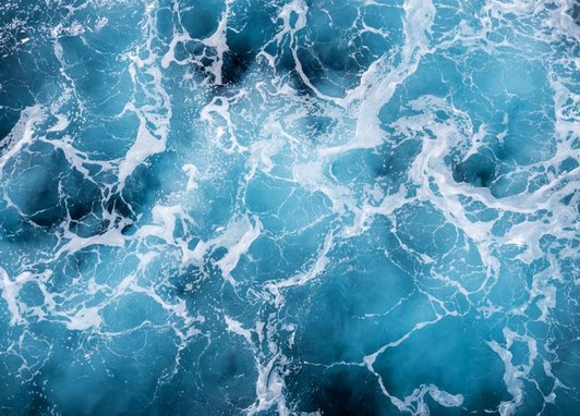 turbulent ocean water