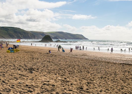 Widemouth Bay in Cornwall