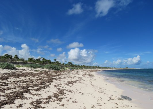 East Caicos sandy coastline
