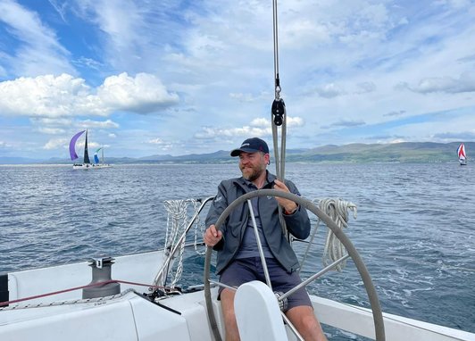 a moment during the Three Peaks Yacht Race