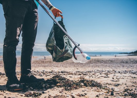 a beach cleanup