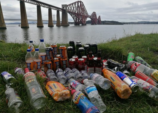 a large accumulation of litter