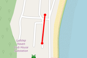 Map showing Lydstep Haven