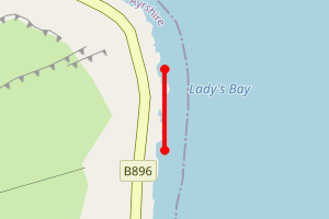 Map showing Lady's Bay