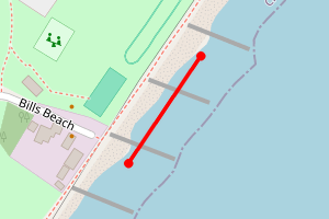 Map showing Selsey East Beach 2