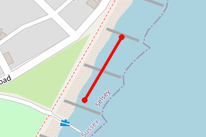Map showing Selsey East Beach 5