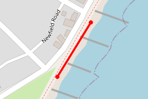 Map showing Selsey East Beach 6