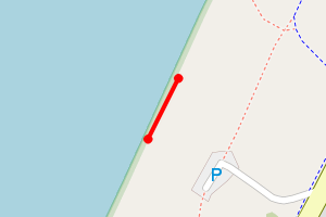 Map showing Beckfoot Beach