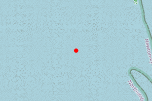Map showing Beadnell Bay South