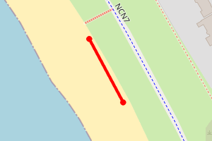 Map showing Troon South Beach
