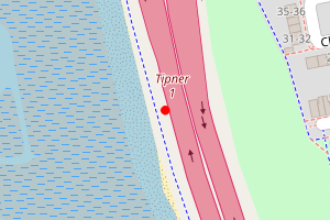 Map showing Tipner Foreshore (Mountbatten Centre to Lower Wade Way)