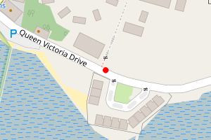 Map showing Shotley: West from Sailing Club pier