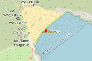 Map showing Porthcurno