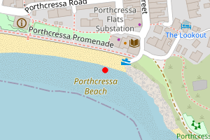 Map showing Porth Cressa
