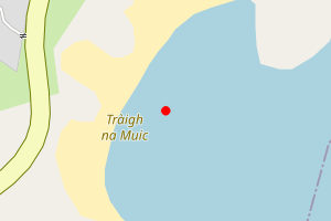 Map showing Scarinish Beach