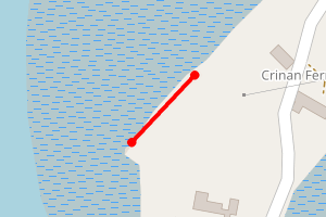 Map showing Crinan Ferry (South West)