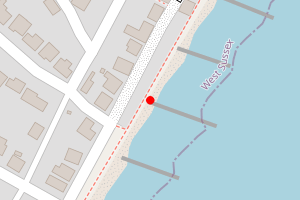 Map showing Selsey East Beach 9