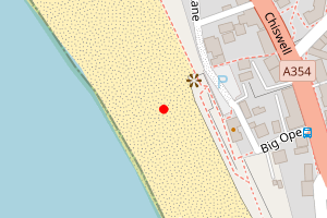 Map showing Chesil Beach (4) Shore