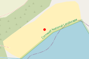 Map showing Kiberick Cove