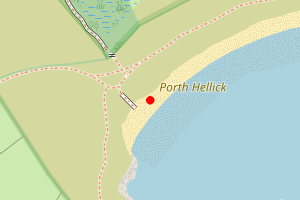 Map showing Porth Hellick