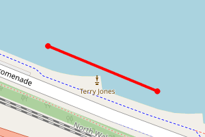 Map showing Colwyn Bay