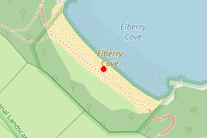 Map showing Elberry Cove