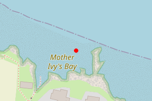 Map showing Mother Iveys Bay