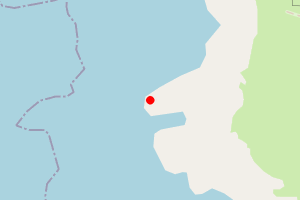 Map showing West Beach, Flatholm Island