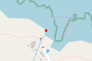 Map showing Porth Colman