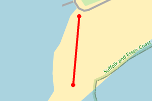 Map showing Bawdsey Point