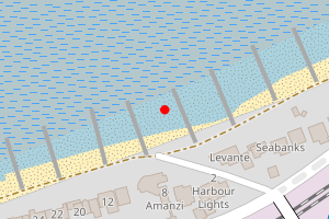 Map showing Sea View Beach
