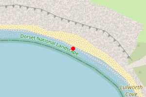 Map showing Lulworth Cove