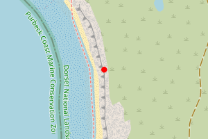 Map showing Chapman's Pool Beach