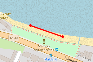 Map showing Fisherrow