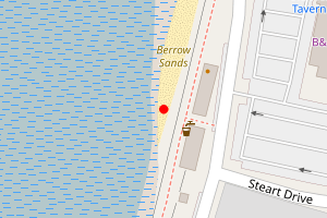 Map showing Blue Anchor Bay