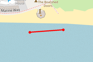 Map showing Swansea Bay (The Slipway)