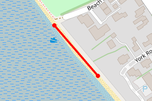 Map showing Netley Abbey - Beach Lane Public Hard