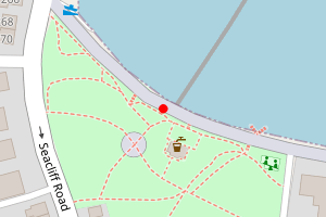 Map showing Ballyholme Beach