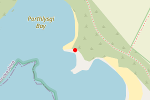 Map showing Porthlysgi Bay