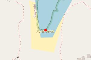 Map showing Porth Ferrin