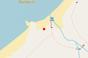 Map showing Penllech (South Middle)