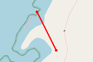 Map showing Porth Gwylan South