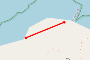 Map showing Cwmistir Headland