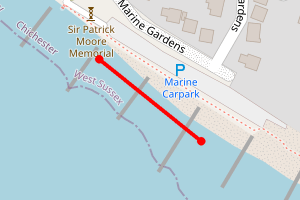 Map showing Marine Parade