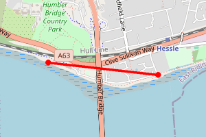 Map showing Hessle Foreshore