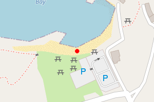 A map showing the Portmuck Harbour beach stretch plotted on it