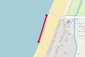 Map showing South Beach, Heacham
