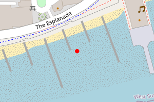 Map showing Bognor Beach West
