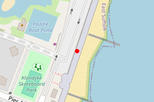 Map showing Southwold - North from Pier